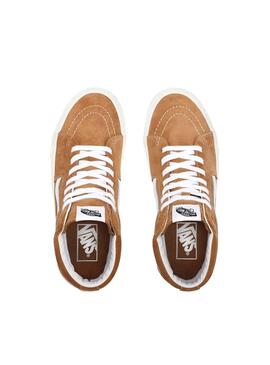 Sapatilhas Vans SK8-HI Couro Camel Homem e Mulher