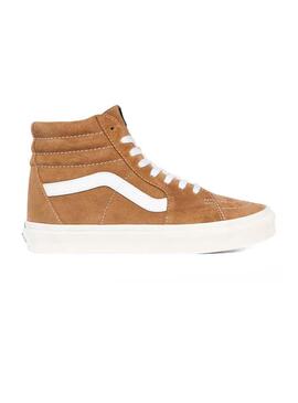 Sapatilhas Vans SK8-HI Couro Camel Homem e Mulher