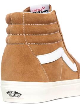 Sapatilhas Vans SK8-HI Couro Camel Homem e Mulher