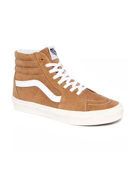 Sapatilhas Vans SK8-HI Couro Camel Homem e Mulher