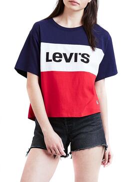 T-Shirt Levis Colorblock para Mulher