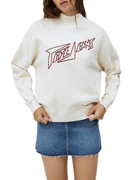 Sweat Pepe Jeans Chelsie Beige para Mulher