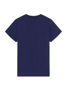 T-Shirt Hackett HKT Basic Azul Azul Marinho para Homem