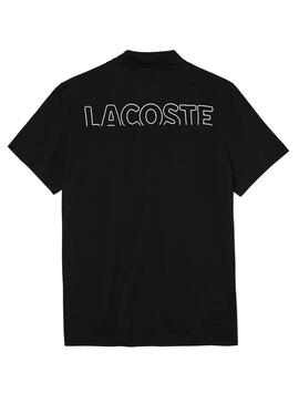 Polo Lacoste Big Croco Preto para Homem
