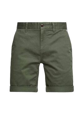 Shorts Tommy Jeans Essencial Chino Verde Homem