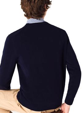 Camisola Lacoste Round Azul Azul Marinho para Homem