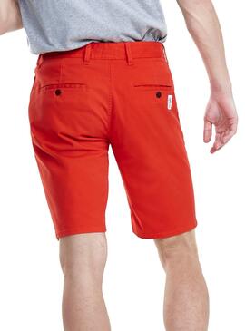 Shorts Tommy Jeans Essencial Chino Vermelho Homem