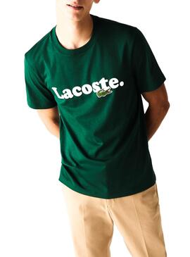 T-Shirt Lacoste Italic Verde para Homem