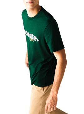 T-Shirt Lacoste Italic Verde para Homem