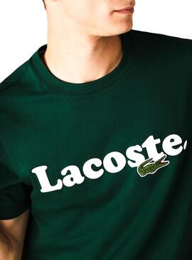 T-Shirt Lacoste Italic Verde para Homem