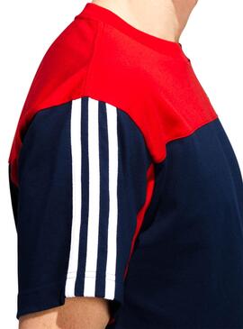 T-Shirt Adidas Classics Azul y Vermelho para Homem