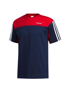 T-Shirt Adidas Classics Azul y Vermelho para Homem