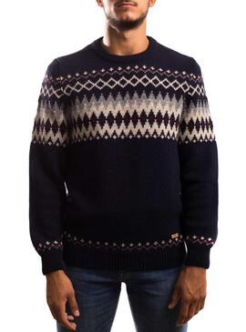 Camisola Klout Jacquard Azul Azul Marinho para Homem
