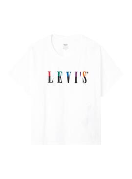 T-Shirt Levis Split Branco para Mulher
