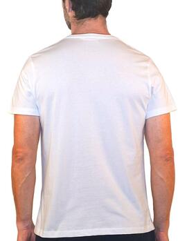 T-Shirt El Pulpo Bordado Branco para Homem