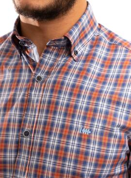 Camisa Klout Frames Orange e Azul para Homem
