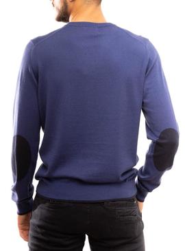 Camisola Klout Pico Azul Azafata para Homem