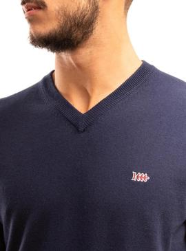 Camisola Klout Gola V Azul Marinho para Homem