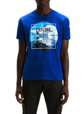 T-Shirt North Sails Graphic Ocean Azul Homem