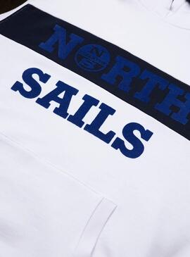 Sweat North Sails Encapuzado Branco para Homem
