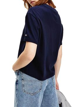 T-Shirt Tommy Jeans Star Blazer Azul Mulher