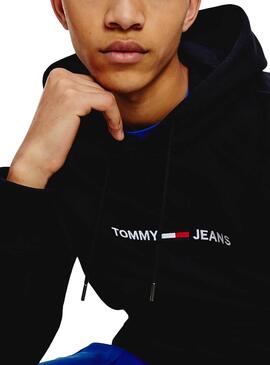 Sweat Calça jeans Tommy Straight Preto para Homem