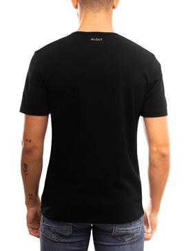 T-Shirt Klout Organic Premium Preto para Homem