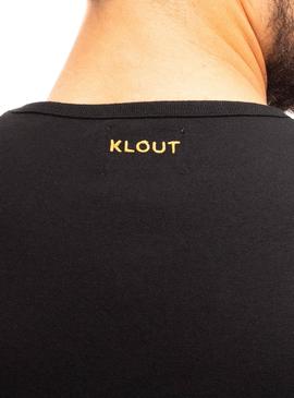 T-Shirt Klout Organic Premium Preto para Homem