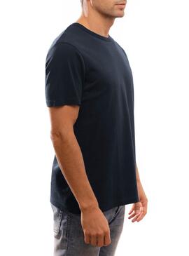 T-Shirt Klout Organic Premium Azul Marinho para Homem