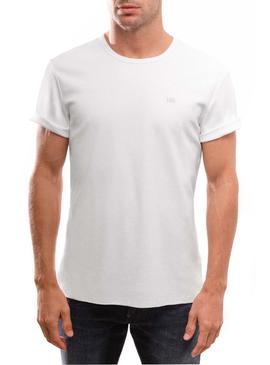 T-Shirt Klout Organic Premium Branco para Homem