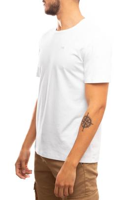 T-Shirt Klout Organic Premium Branco para Homem