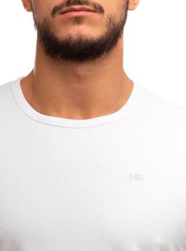 T-Shirt Klout Organic Premium Branco para Homem