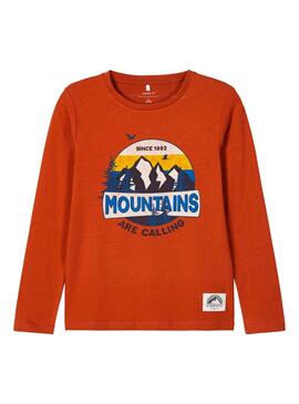 T-Shirt Name It Move Orange para Menino