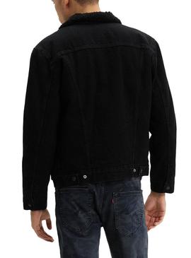 Casaca Denim Levis Sheep Preto Homem