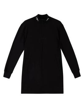 Vestido Calvin Klein Jeans Trim Mock Preto Mulher