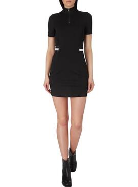Vestido Calvin Klein Zip Monochrome  Preto Mulher