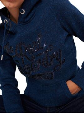 Sweat Superdry The Real Tonal Azul para Mulher