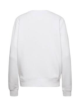 Sweat Tommy Jeans Essential Logo Branco Mulher