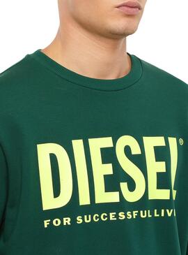 Sweat Diesel Division Verde para Homem