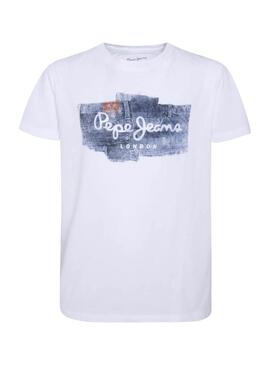 T-Shirt Pepe Jeans Albert Branco para Menino