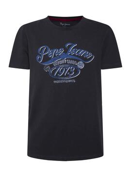 T-Shirt Pepe Jeans Oskar Preto para Menino
