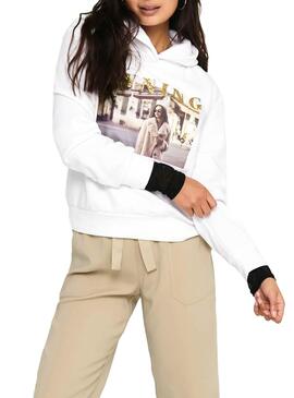 Sweat Only Bloom Branco para Mulher