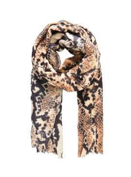 Foulard Pieces Snaky Beige para Mulher