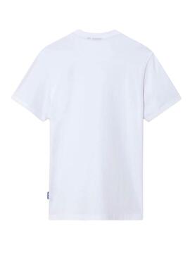 T-Shirt Napapijri S-ICE Branco para Homem
