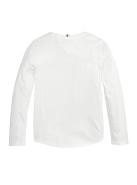 T-Shirt Tommy Hilfiger Scrip Foil Branco Menina