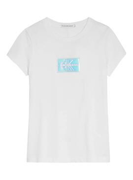 T-Shirt Calvin Klein Monogram Slim Branco Menina