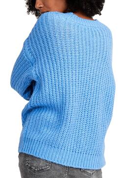 Camisola Naf Naf Trançado Azul para Mulher
