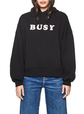 Sweat Pepe Jeans Greta Preto para Mulher