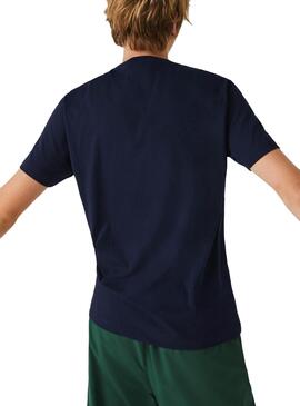 T-Shirt Lacoste Italic Azul Marinho para Homem