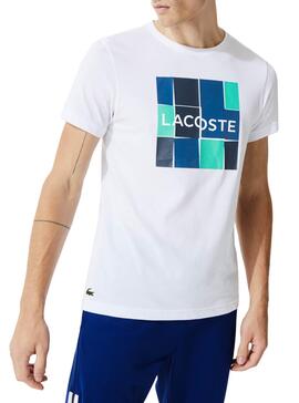 T-Shirt Lacoste Sport Cube Branco Homem